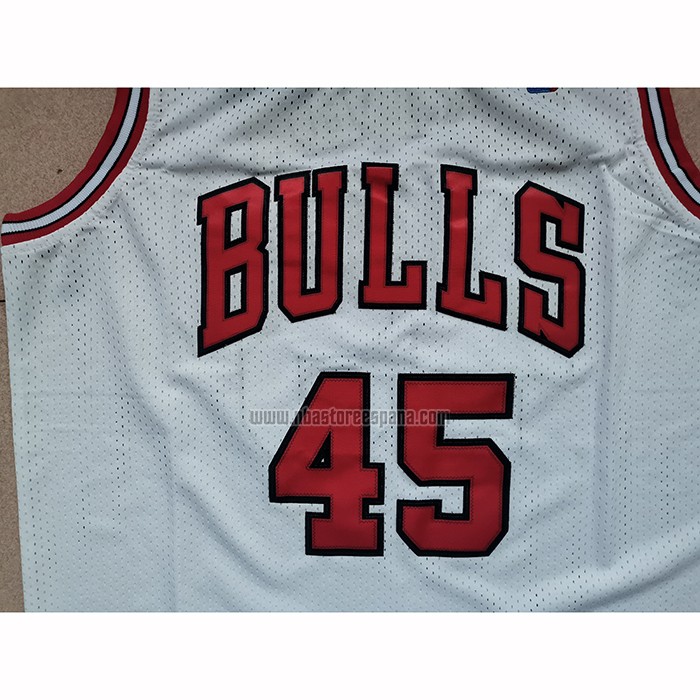 Camiseta Chicago Bulls Michael Jordan NO 23 Mitchell & Ness 1994-95 Blanco